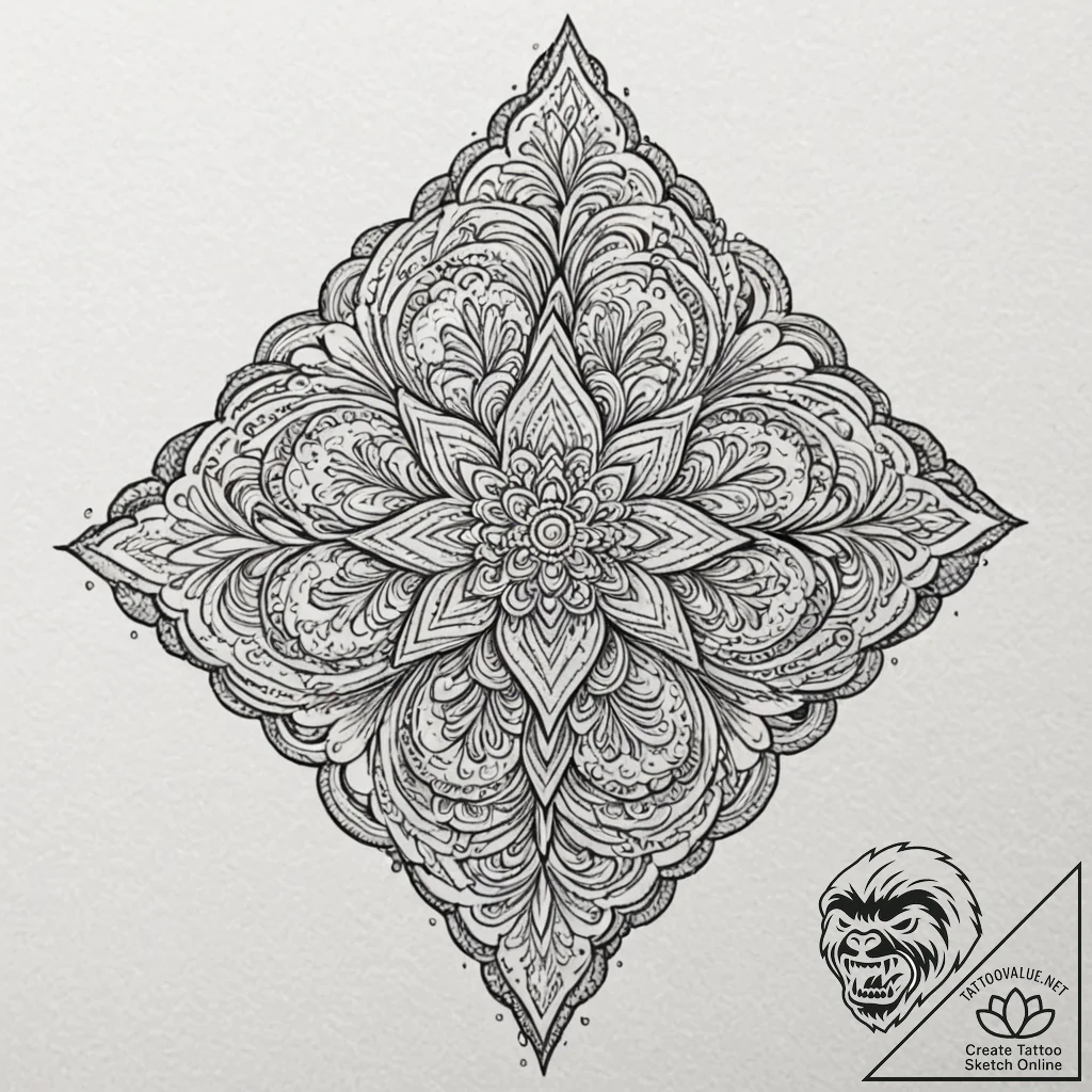 A spinning top, concept art for tattoo, ornam... - tattoo sketch (№1752513416_0, 14.07.2025 17:16) — tattoovalue.net