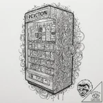 Vending machine selling snacks and drinks, ta… – tattoo sketch (№1752515008_0, 14.07.2025 17:43) — tattoovalue.net