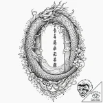Arcane serpent climbing ancient tower, tattoo… – tattoo sketch (№1752515521_0, 14.07.2025 17:52) — tattoovalue.net