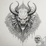 Demon talon tearing through veil, tattoo line… – tattoo sketch (№1752516375_0, 14.07.2025 18:06) — tattoovalue.net