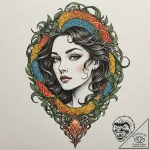 Dividing serpent, one head light, one head da… – tattoo sketch (№1752517230_0, 14.07.2025 18:20) — tattoovalue.net
