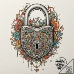 A padlock, artistic tattoo sketch, stylized i… – tattoo sketch (№1752519975_0, 14.07.2025 19:06) — tattoovalue.net