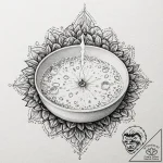 A whimsical bubble bath with flower petals an… – tattoo sketch (№1752520661_0, 14.07.2025 19:17) — tattoovalue.net