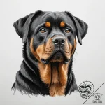 Rottweiler – tattoo sketch (№1752521683_0, 14.07.2025 19:34) — tattoovalue.net