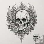 Molten wings tearing veil, tattoo sketch desi… – tattoo sketch (№1752521766_0, 14.07.2025 19:36) — tattoovalue.net
