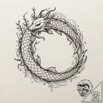 Blackthorn, tattoo drawing outline, on a clea… – tattoo sketch (№1752522109_0, 14.07.2025 19:41) — tattoovalue.net