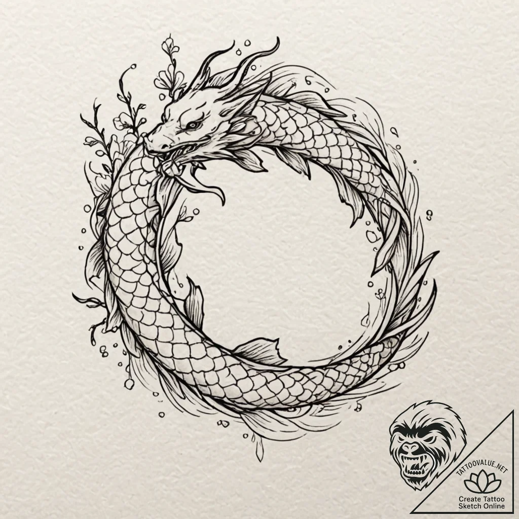 Blackthorn, tattoo drawing outline, on a clea... - tattoo sketch (№1752522109_0, 14.07.2025 19:41) — tattoovalue.net