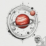 The astrological symbol for a planet (e.g., j… – tattoo sketch (№1752587052_0, 15.07.2025 13:44) — tattoovalue.net
