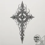 Kingр р†р вђљрівђћсћs scepter burning with li… – tattoo sketch (№1752587730_0, 15.07.2025 13:55) — tattoovalue.net