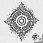 Burned paper with arcane symbols, ink illustr… – tattoo sketch (№1752588324_0, 15.07.2025 14:05) — tattoovalue.net