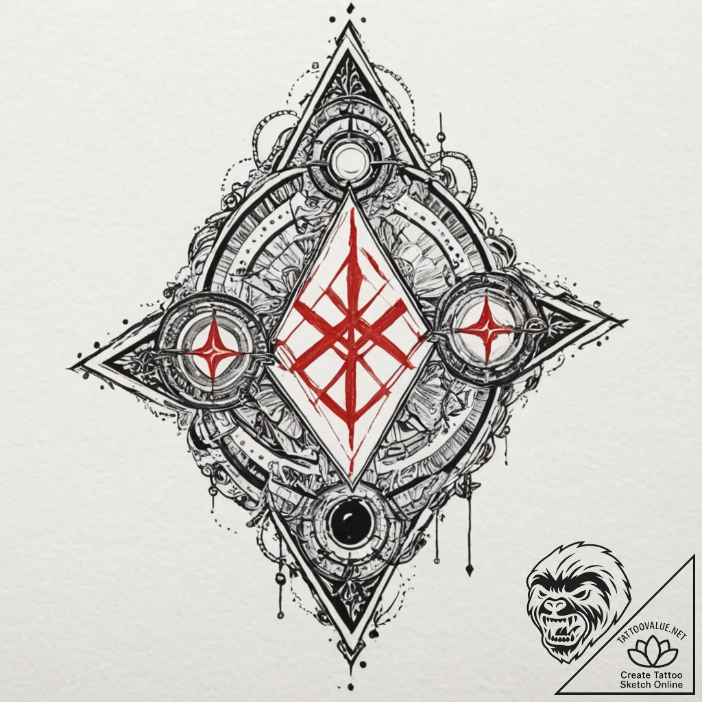 The alchemical symbols for the four elements,... - tattoo sketch (№1752590284_0, 15.07.2025 14:38) — tattoovalue.net