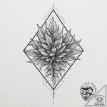 Jungle relic crowned with roots, tattoo line… – tattoo sketch (№1752591057_0, 15.07.2025 14:50) — tattoovalue.net