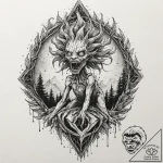 A demogorgon from stranger things, tattoo dra… – tattoo sketch (№1752591568_0, 15.07.2025 14:59) — tattoovalue.net