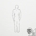 Man (silhouette/figure) – tattoo sketch (№1752591654_0, 15.07.2025 15:00) — tattoovalue.net