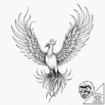 Phoenix – tattoo sketch (№1752591948_0, 15.07.2025 15:05) — tattoovalue.net