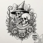 Gnarled hand of a witch brewing a potion, con… – tattoo sketch (№1752592587_0, 15.07.2025 15:16) — tattoovalue.net