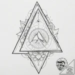 Pyramid stairway beneath eclipsed stars, tatt… – tattoo sketch (№1752592744_0, 15.07.2025 15:19) — tattoovalue.net