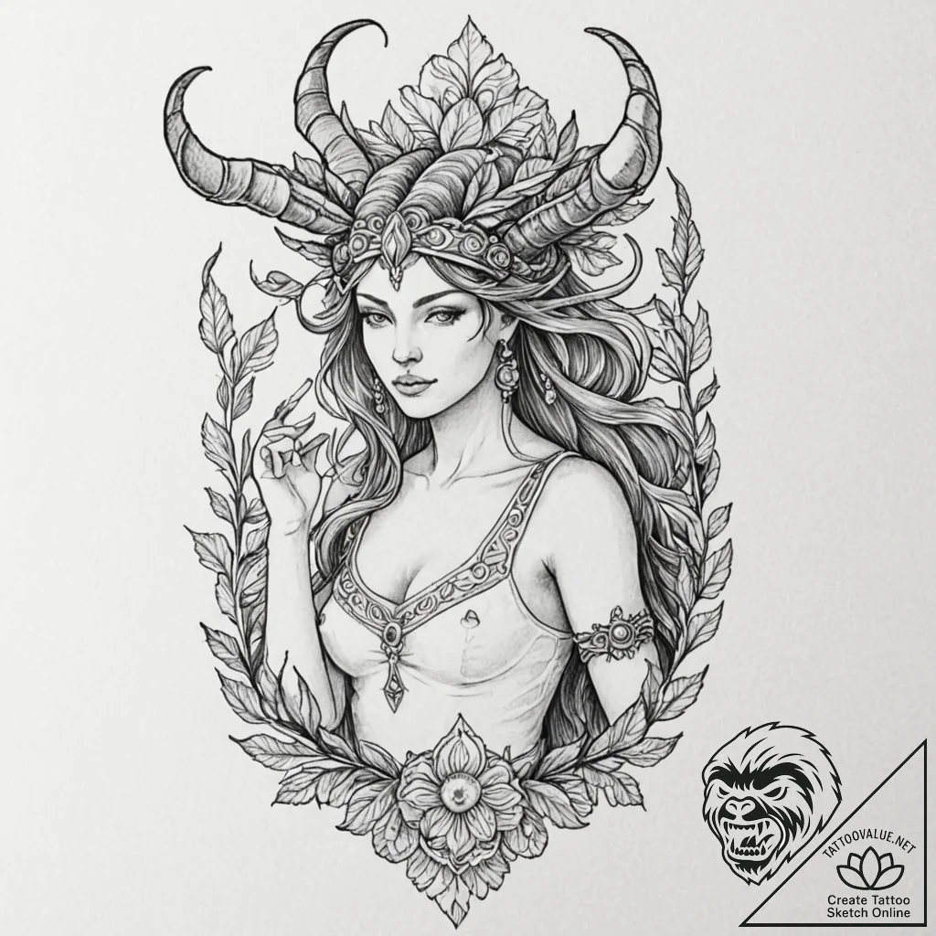Mythology, folklore & fantasy - tattoo sketch (№1752593006_0, 15.07.2025 15:23) — tattoovalue.net