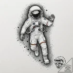 Astronaut’s bootprint on mars dust, filling w… – tattoo sketch (№1752595756_0, 15.07.2025 16:09) — tattoovalue.net