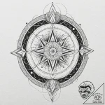 Meteor trail spiraling through stars, tattoo… – tattoo sketch (№1752596086_0, 15.07.2025 16:14) — tattoovalue.net