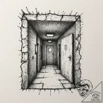 Underground bunker door, sealed and rusted, t… – tattoo sketch (№1752597483_0, 15.07.2025 16:38) — tattoovalue.net