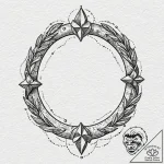 Bracelet, tattoo line art, stylized interpret… – tattoo sketch (№1752599236_0, 15.07.2025 17:07) — tattoovalue.net