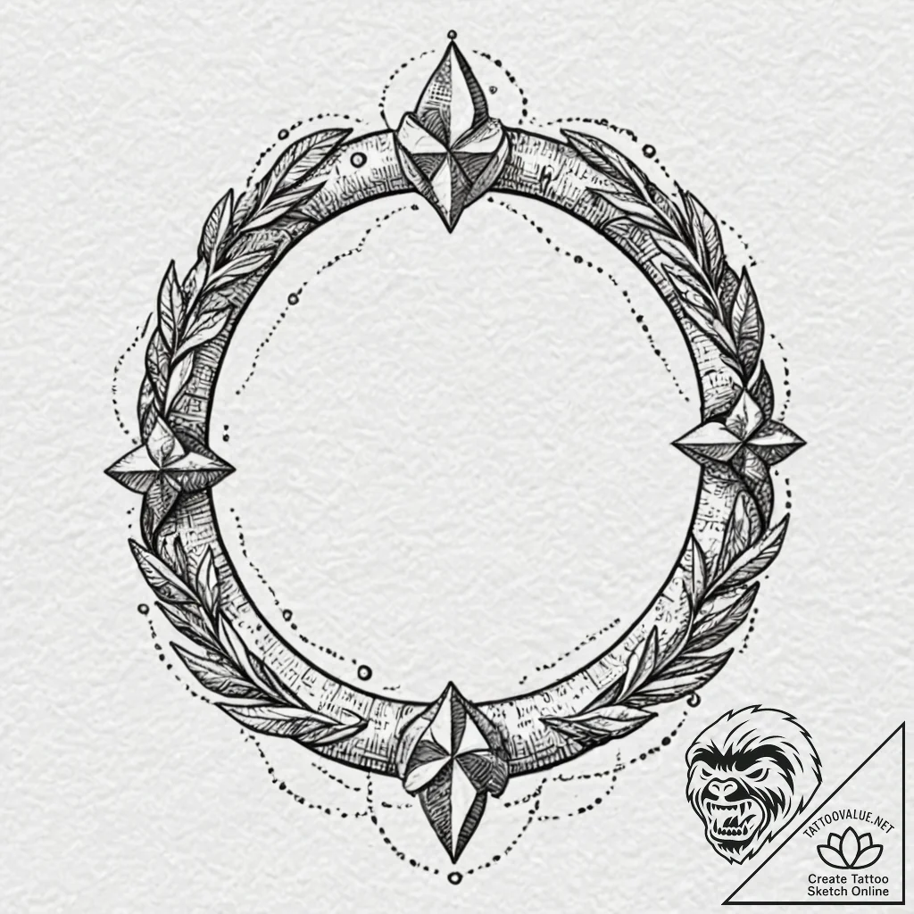 Bracelet, tattoo line art, stylized interpret... - tattoo sketch (№1752599236_0, 15.07.2025 17:07) — tattoovalue.net