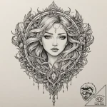 Storm fang beneath crimson sky, tattoo line a… – tattoo sketch (№1752600126_0, 15.07.2025 17:22) — tattoovalue.net