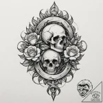 Raging sea serpent coiling through wreckage,… – tattoo sketch (№1752609601_0, 15.07.2025 20:00) — tattoovalue.net