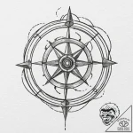 Gyroscopic device with rings spinning around… – tattoo sketch (№1752610977_0, 15.07.2025 20:22) — tattoovalue.net