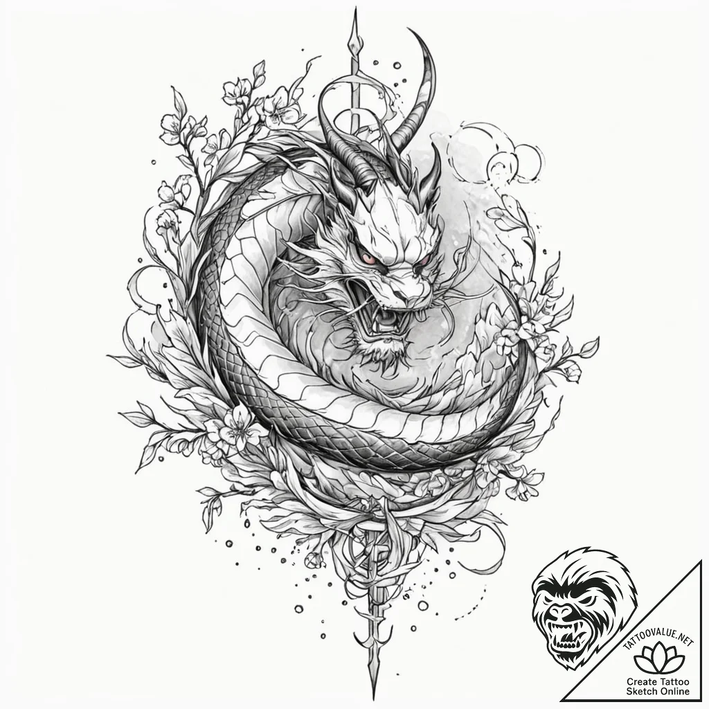 Wind turbine, broken and still, in a desolate... - tattoo sketch (№1752611144_0, 15.07.2025 20:25) — tattoovalue.net