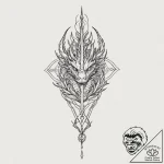 Dragon spire crowned in gold, concept art for… – tattoo sketch (№1752612994_0, 15.07.2025 20:56) — tattoovalue.net