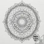 Glyph-etched crown beneath spectral tree, ink… – tattoo sketch (№1752614085_0, 15.07.2025 21:14) — tattoovalue.net