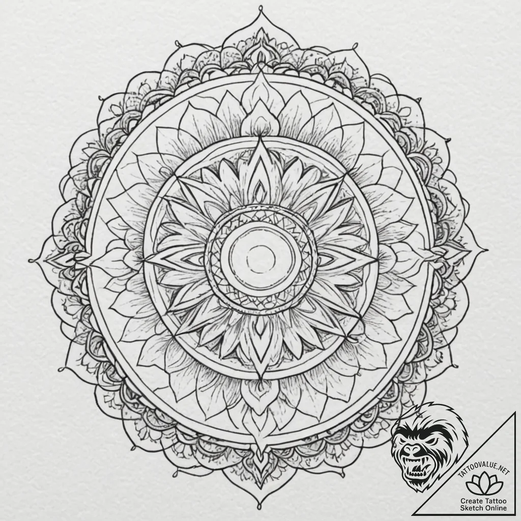 Glyph-etched crown beneath spectral tree, ink... - tattoo sketch (№1752614085_0, 15.07.2025 21:14) — tattoovalue.net