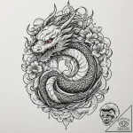 A powerful braided rope, strong,, artistic ta… – tattoo sketch (№1752614168_0, 15.07.2025 21:16) — tattoovalue.net