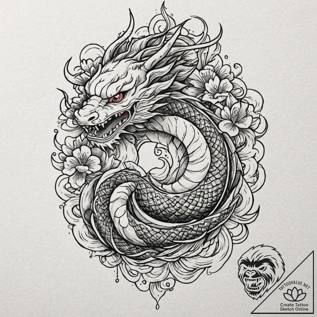 A powerful braided rope, strong,, artistic ta... - tattoo sketch (№1752614168_0, 15.07.2025 21:16) — tattoovalue.net