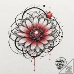 Orb beneath spectral bloom, tattoo drawing ou… – tattoo sketch (№1752619022_0, 15.07.2025 22:37) — tattoovalue.net