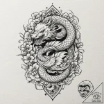 Ikigai symbol, representing one’s reason for… – tattoo sketch (№1752620022_0, 15.07.2025 22:53) — tattoovalue.net