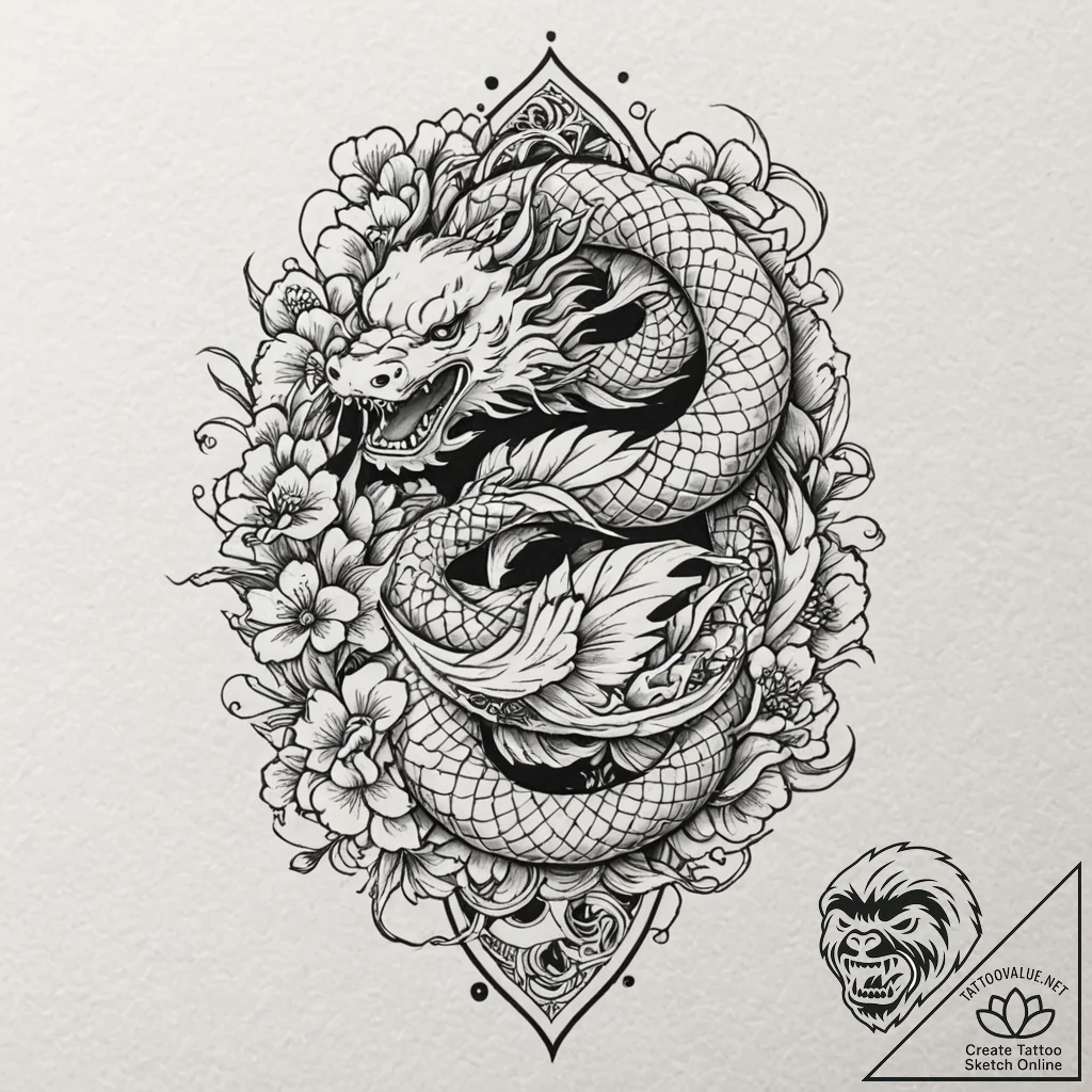 Ikigai symbol, representing one's reason for... - tattoo sketch (№1752620022_0, 15.07.2025 22:53) — tattoovalue.net