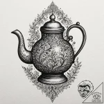 Kettle pouring shadow liquid, tattoo sketch d… – tattoo sketch (№1752620938_0, 15.07.2025 23:08) — tattoovalue.net