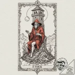 A tarot card (e.g., the fool, the hermit, the… – tattoo sketch (№1752621021_0, 15.07.2025 23:10) — tattoovalue.net