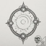 Eternal knot that binds the sun and moon, art… – tattoo sketch (№1752622357_0, 15.07.2025 23:32) — tattoovalue.net