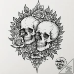 Abyssal blade fused with bone, concept art fo… – tattoo sketch (№1752622440_0, 15.07.2025 23:34) — tattoovalue.net
