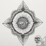 Koi scales morphing into stars, concept art f… – tattoo sketch (№1752623190_0, 15.07.2025 23:46) — tattoovalue.net