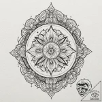 Keystone echoing spectral light, tattoo flash… – tattoo sketch (№1752623524_0, 15.07.2025 23:52) — tattoovalue.net