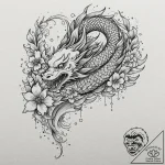 Black fire engulfing wings, tattoo flash shee… – tattoo sketch (№1752623608_0, 15.07.2025 23:53) — tattoovalue.net