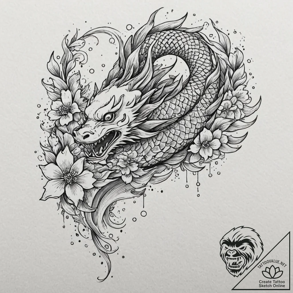 Black fire engulfing wings, tattoo flash shee... - tattoo sketch (№1752623608_0, 15.07.2025 23:53) — tattoovalue.net