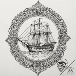 X, tattoo line art, sepia tone sketch, vintag… – tattoo sketch (№1752623774_0, 15.07.2025 23:56) — tattoovalue.net