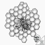 Honeycomb – tattoo sketch (№1752624276_0, 16.07.2025 00:04) — tattoovalue.net