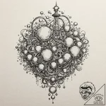 A whimsical bubble machine blowing bubbles, e… – tattoo sketch (№1752625110_0, 16.07.2025 00:18) — tattoovalue.net